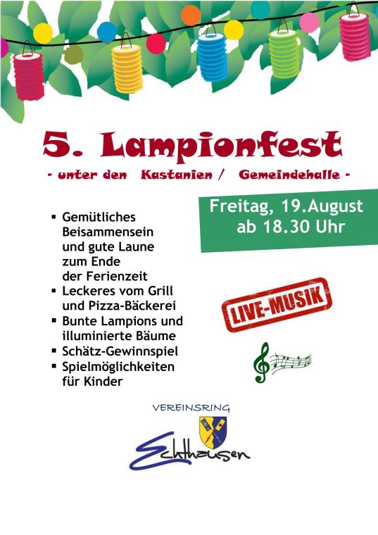Einladung zum Lampionfest